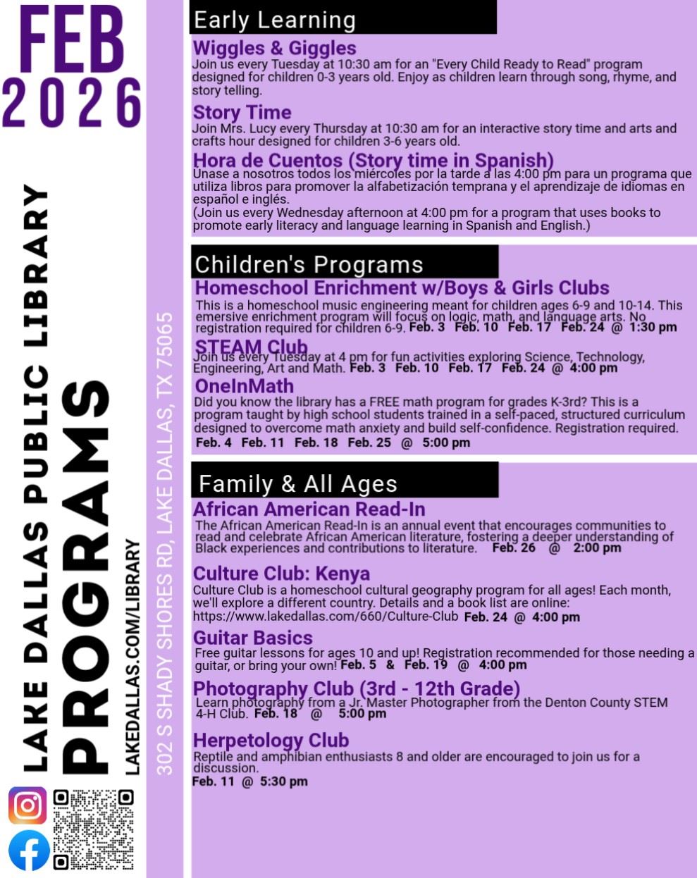 Program Descriptions: Littles